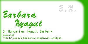 barbara nyagul business card